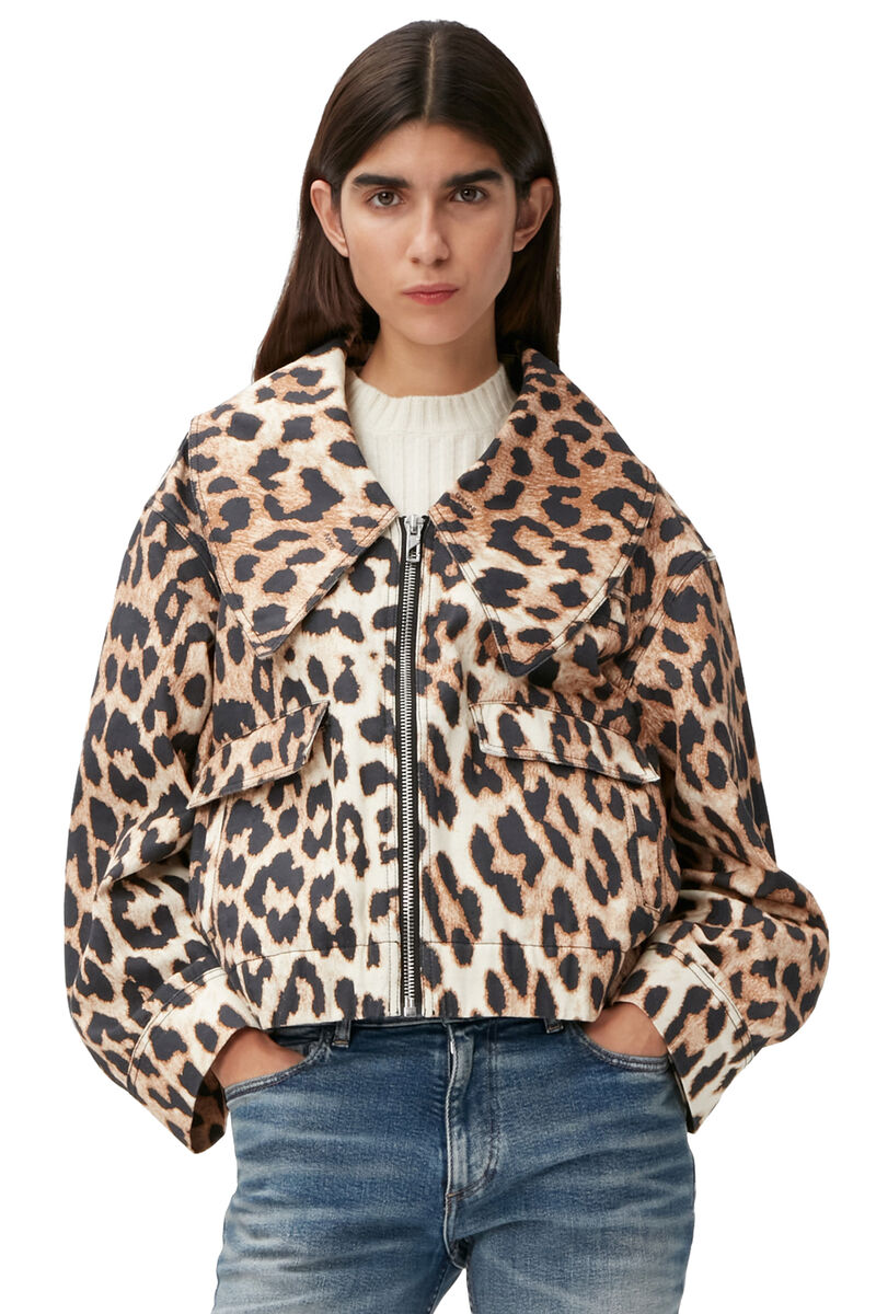 ganni.com | Short Leopard Jacket
