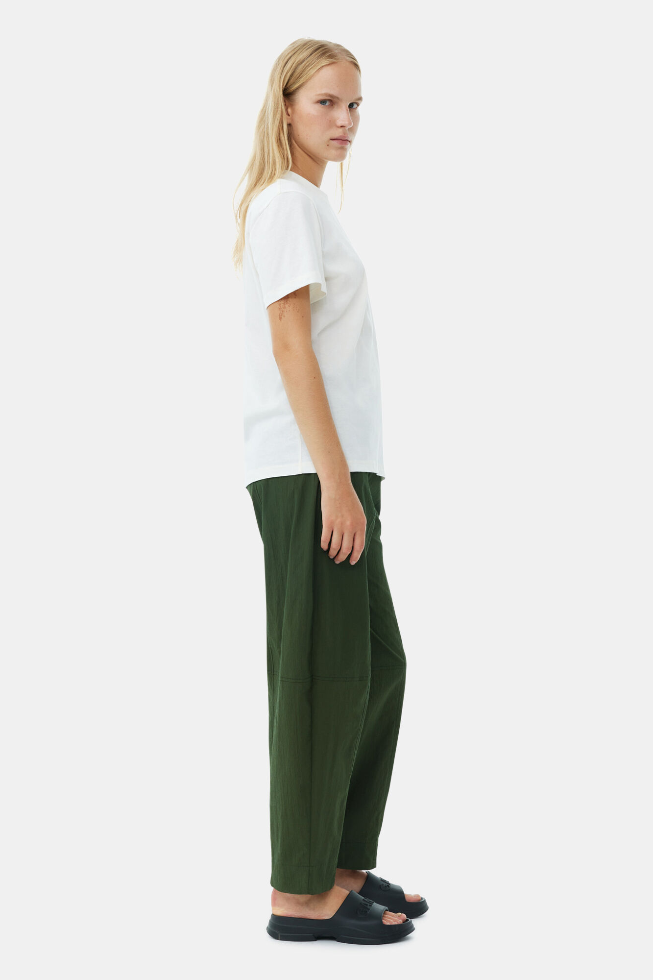 White Relaxed Loveclub T-shirt, Cotton, in colour Tofu - 3 - GANNI
