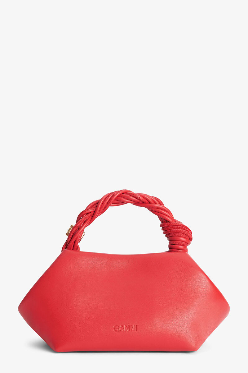 Red Small GANNI Bou Bag, Polyester, in colour Fiery Red - 2 - GANNI