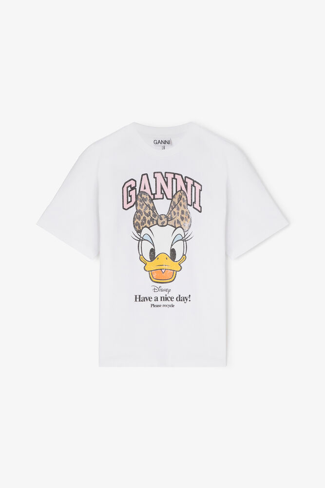 Daisy Duck White Printed T-shirt, Bright White