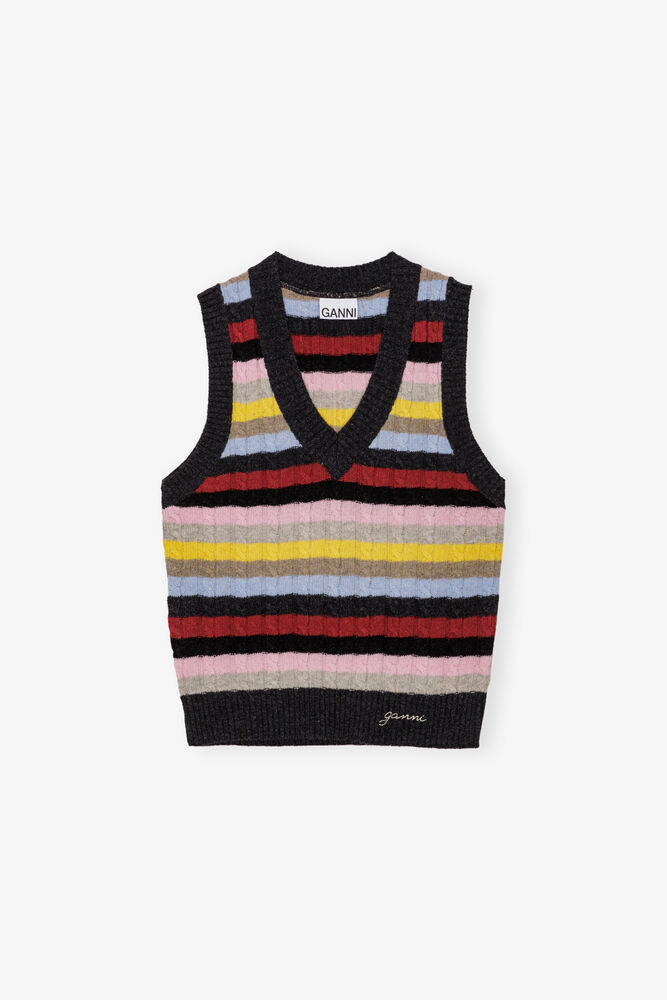Multicolor Stripe Vest, Multicolour