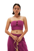 Summer Suiting Sleeveless Top, Polyester, in colour Purple Wine - 1 - GANNI