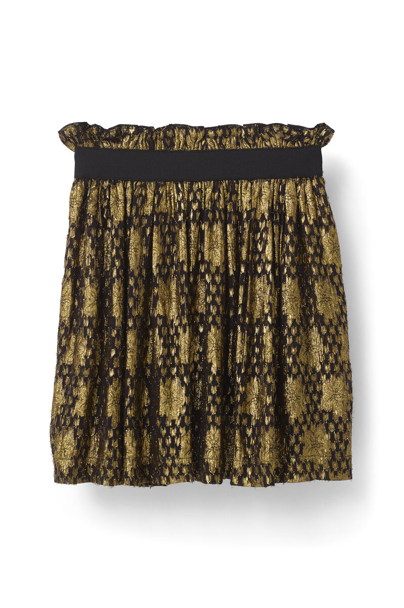 Emiko Jacquard Skirt, in colour Black - 1 - GANNI