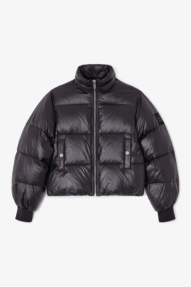 Black Short Puffer Jacket, Black