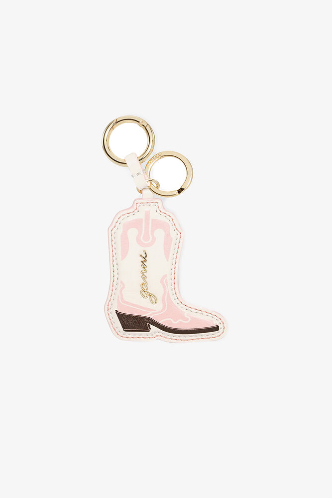Pink Western Boot Keyring, Chalk Pink