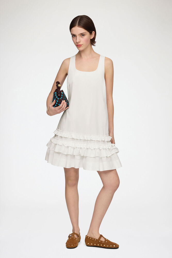 Dress in White Cotton, Bright White