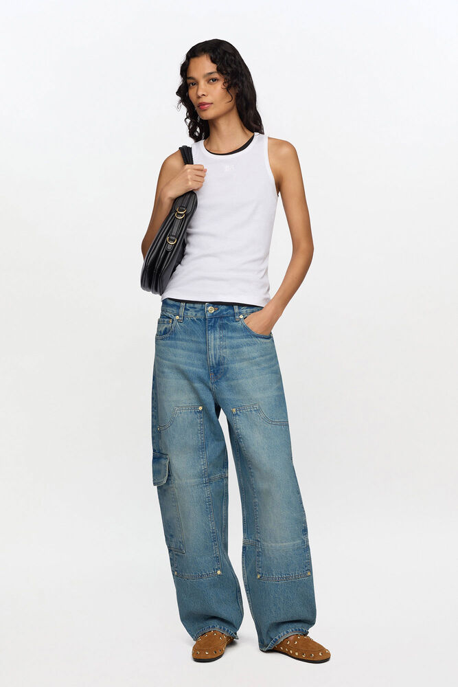 Audri Jeans in Tint Rigid Denim, Mid Blue Vintage