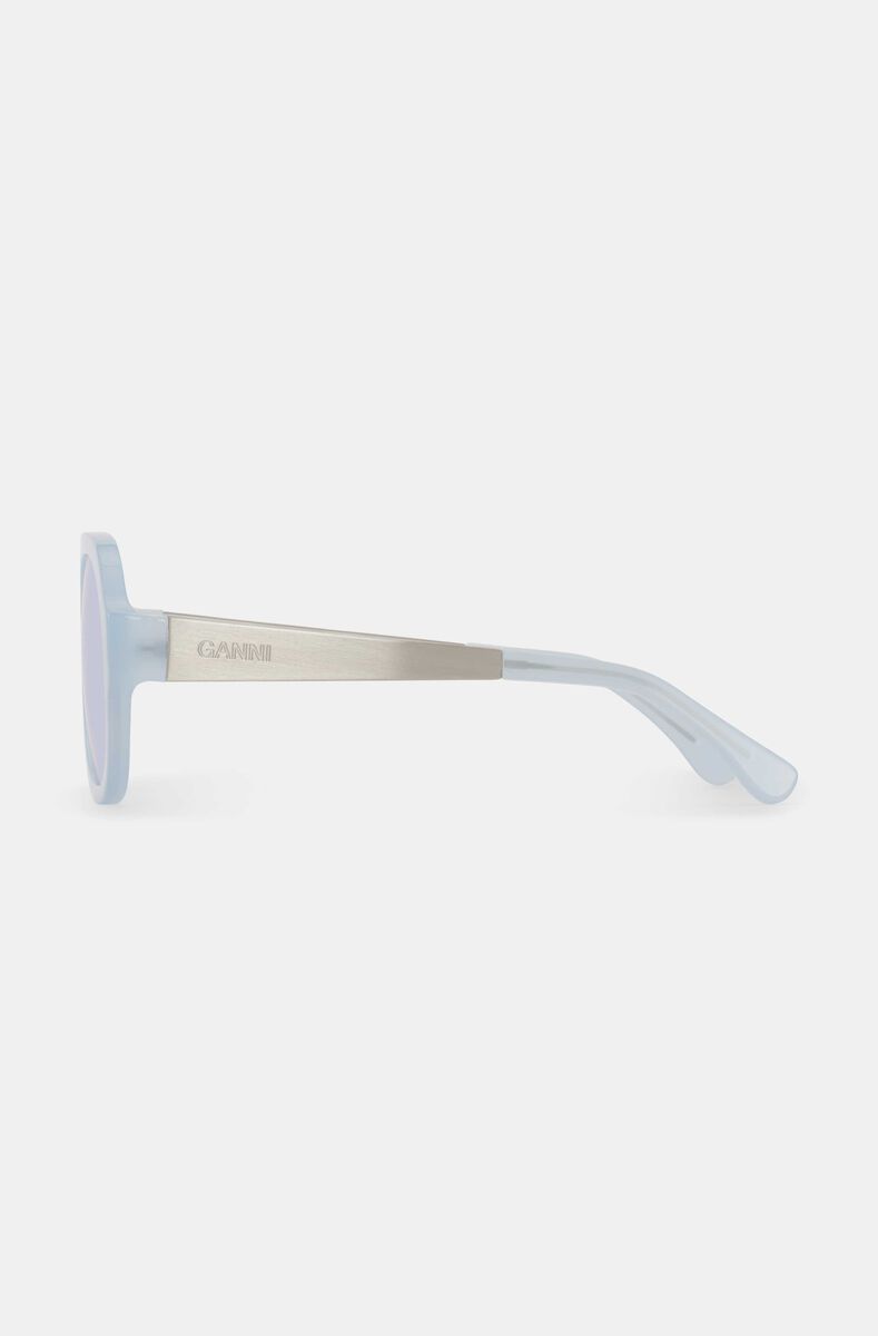 Chunky pilotsolbriller, Biodegradable Acetate, in colour Heather - 2 - GANNI