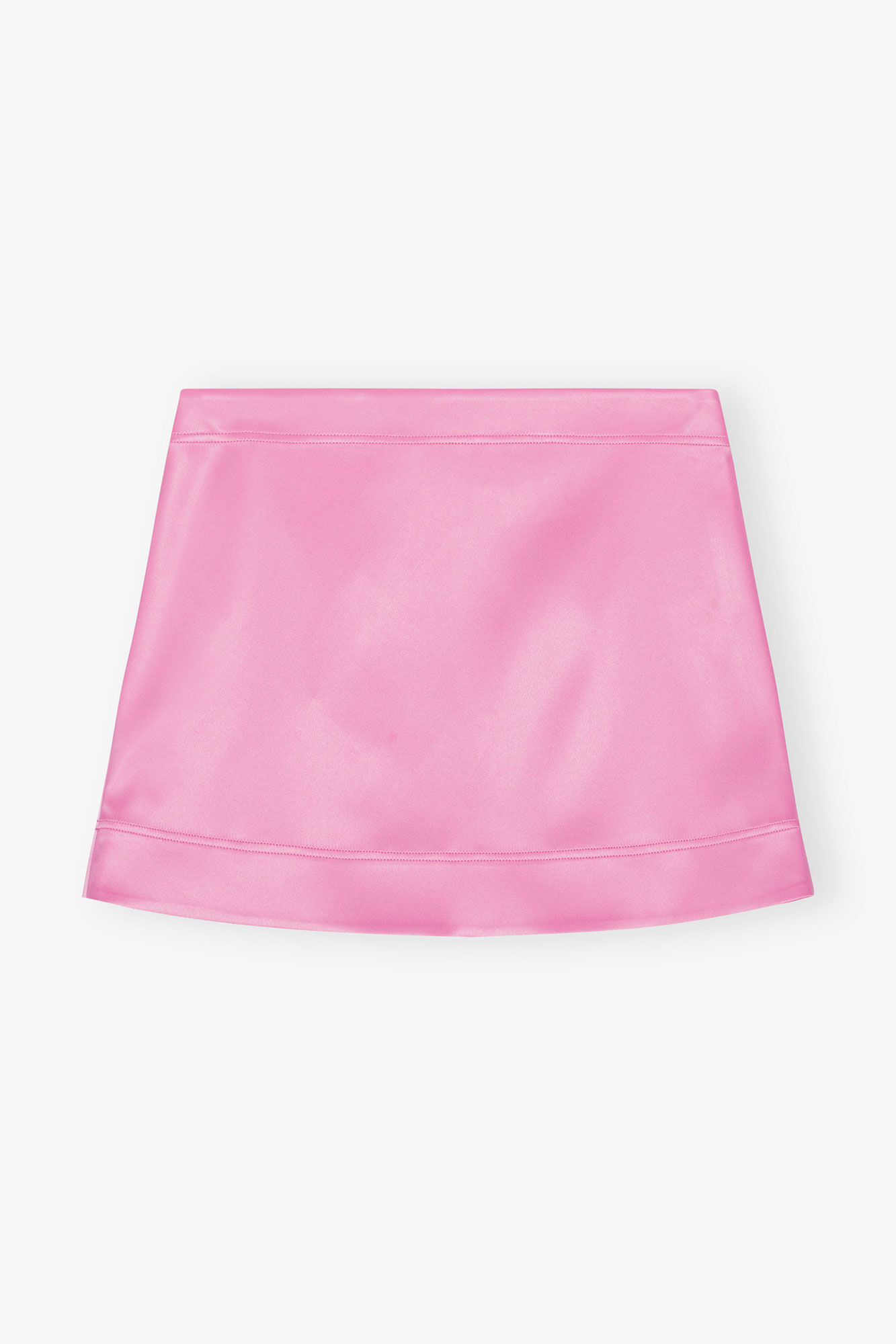 Double Satin Mini Skirt, Elastane, in colour Wild Orchid - 1 - GANNI