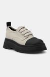 Creepers Canvas Lace-Up Derbys, Polyester, in colour Egret - 1 - GANNI