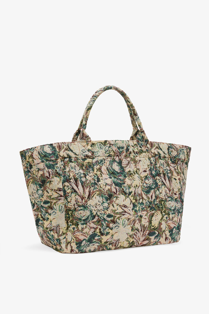 Tapestry XXL Tote, Polyester, in colour Jadeite - 2 - GANNI