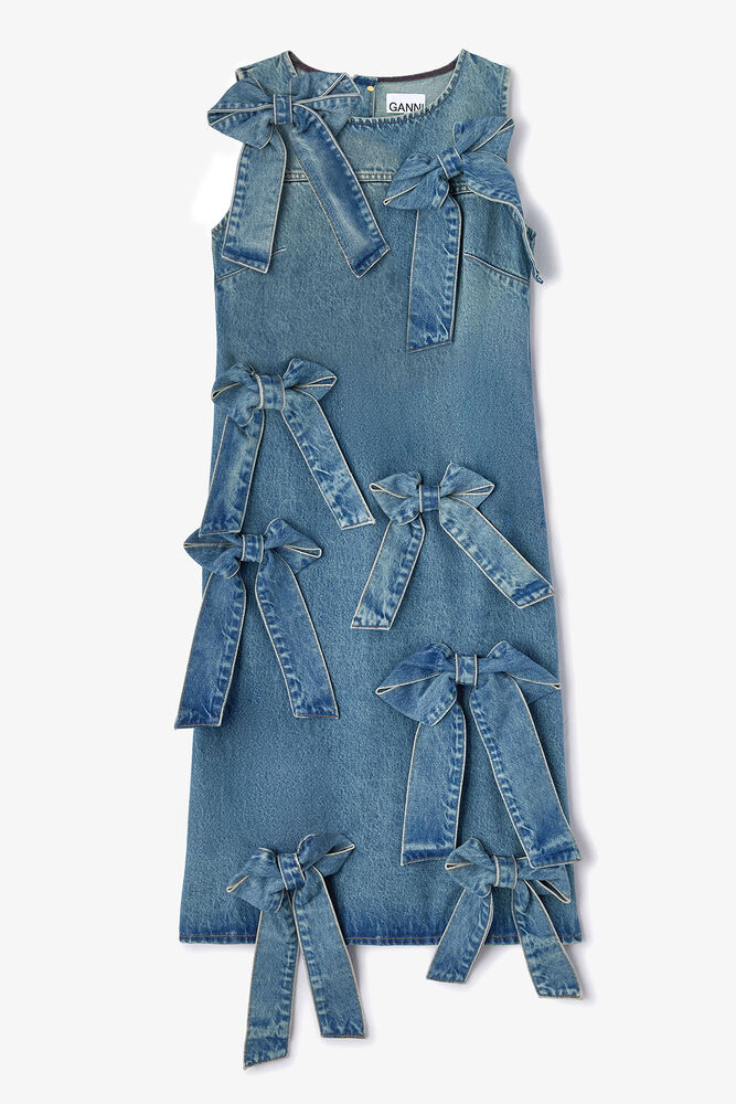 Robe en denim clair rigide, Mid Blue Vintage