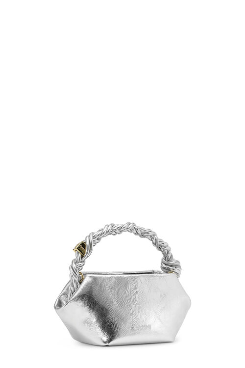 Silver Mini GANNI Bou Bag, in colour Silver - 4 - GANNI
