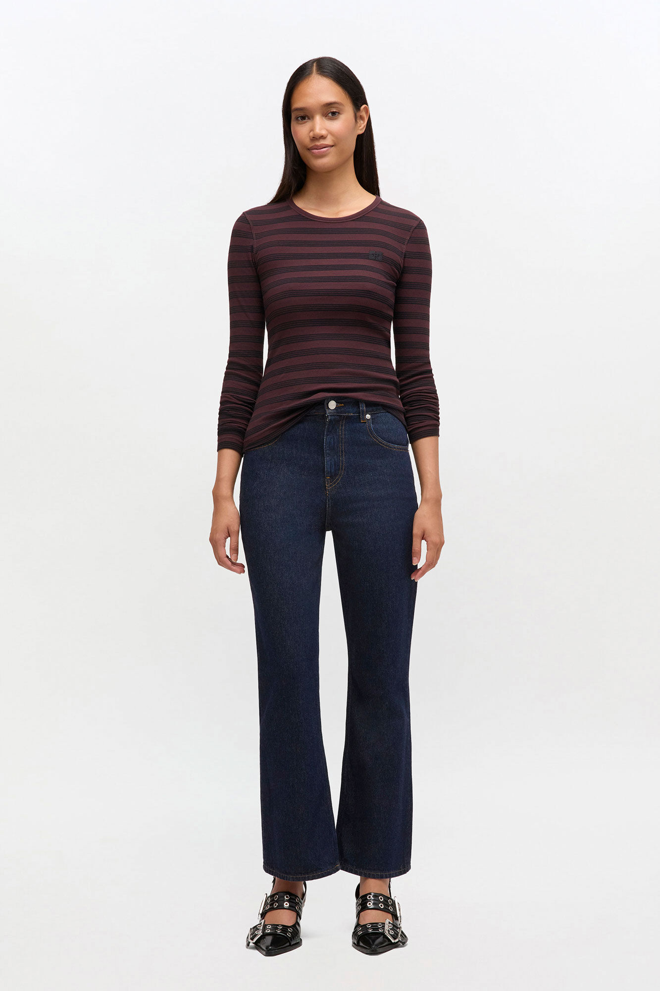 Dark Rinse Betzy Jeans, Organic Cotton, in colour Rinse - 2 - GANNI