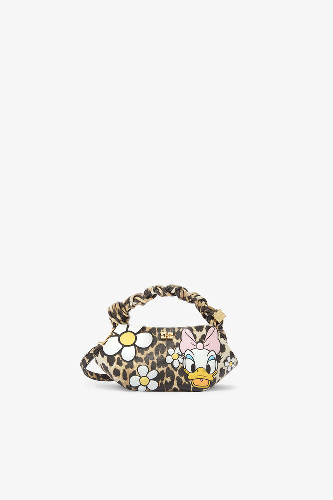 Daisy Duck Leopard Mini Bou Bag, Almond Milk