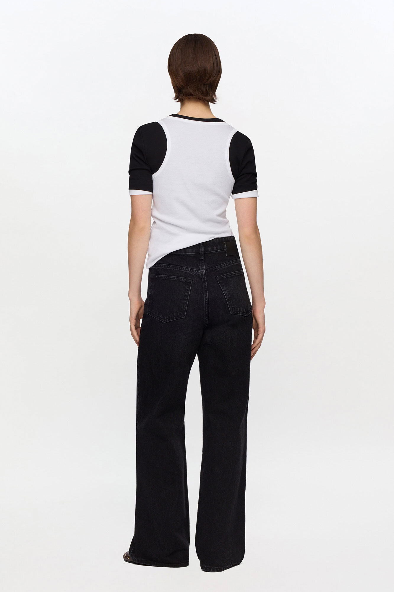 Izey Jeans in Black Rigid Denim | GANNI US