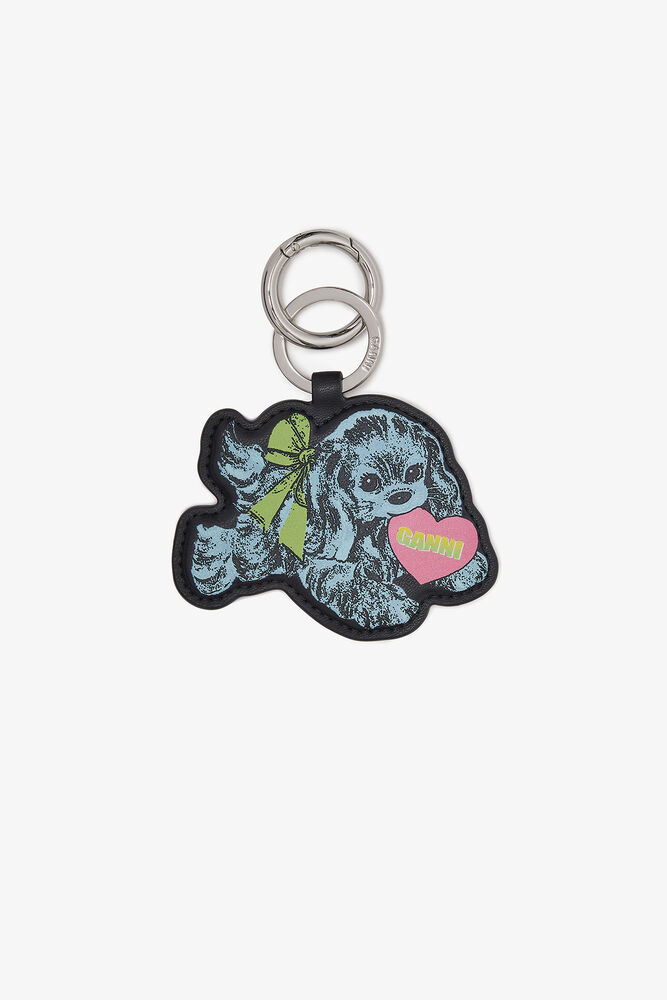 Blue Puppy Keyring, Baby Blue