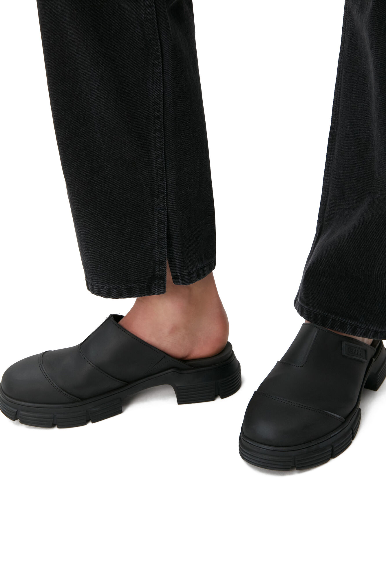 Rigid Denim Rigid Denim Figni, Cotton, in colour Washed Black/Black - 6 - GANNI