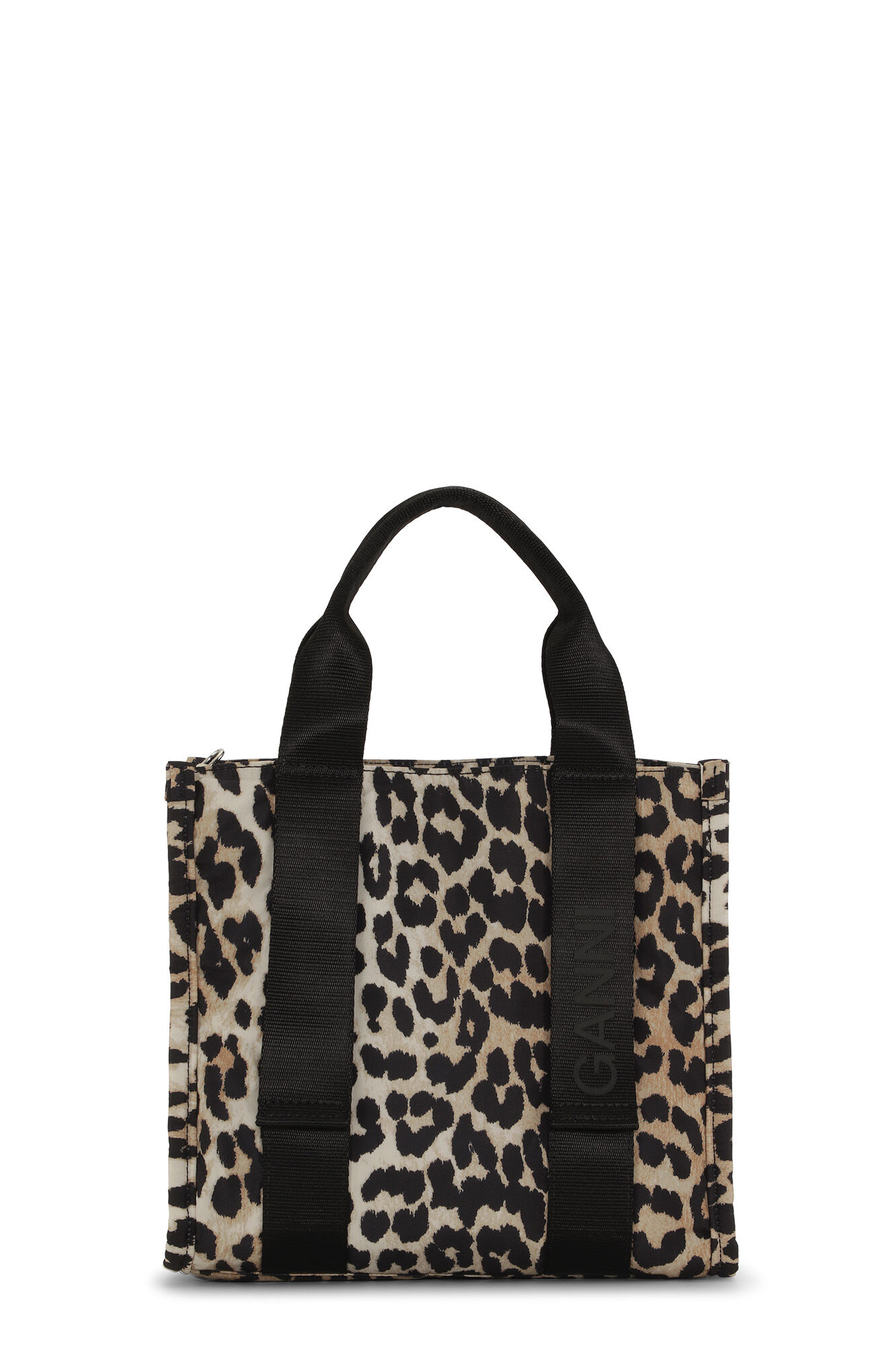 Ganni Small Leopard 'Tech' Tote Bag