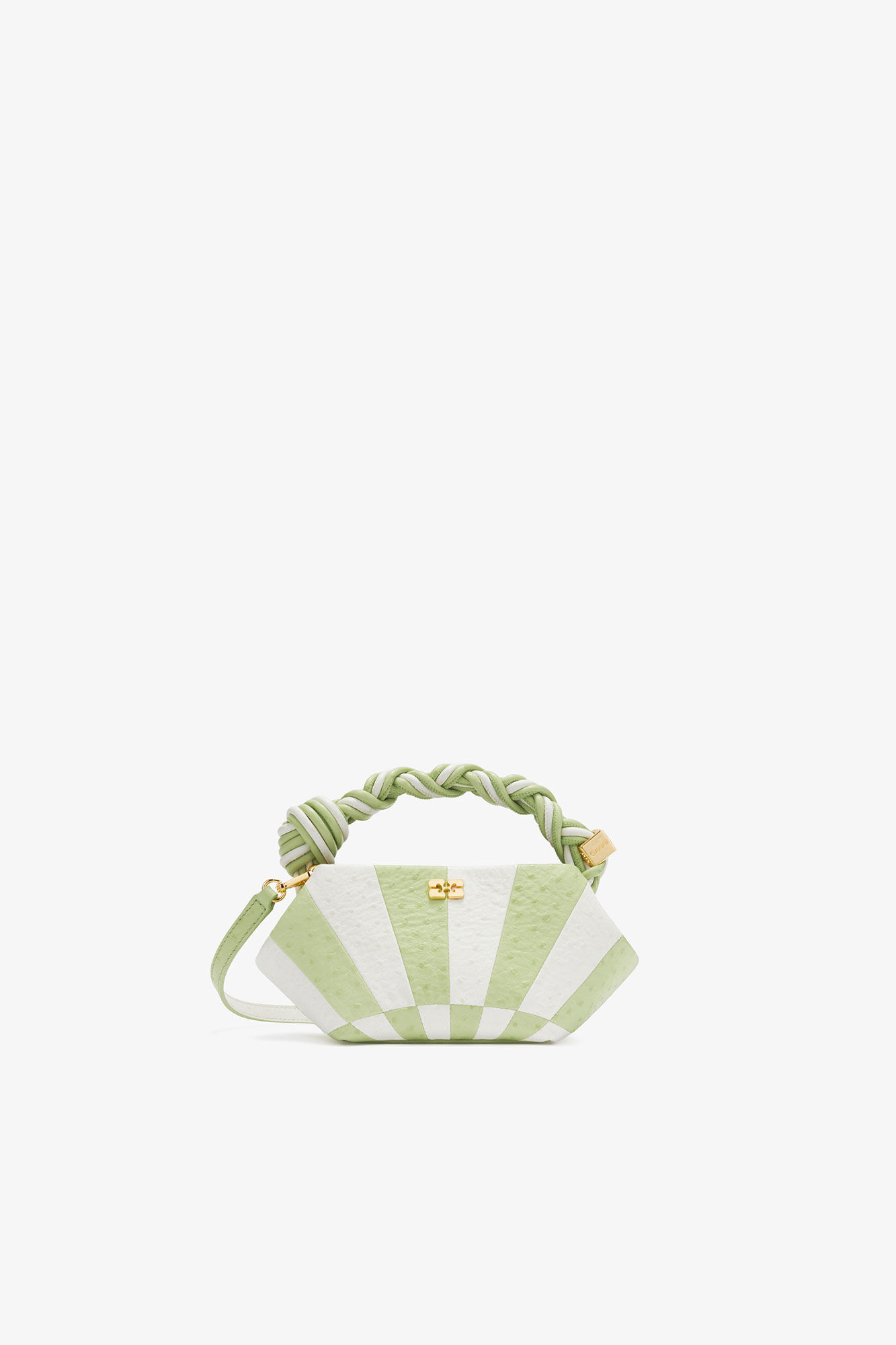 Mini Bou Bag in Green Circus, Recycled Polyester, in colour Lily Green - 1 - GANNI