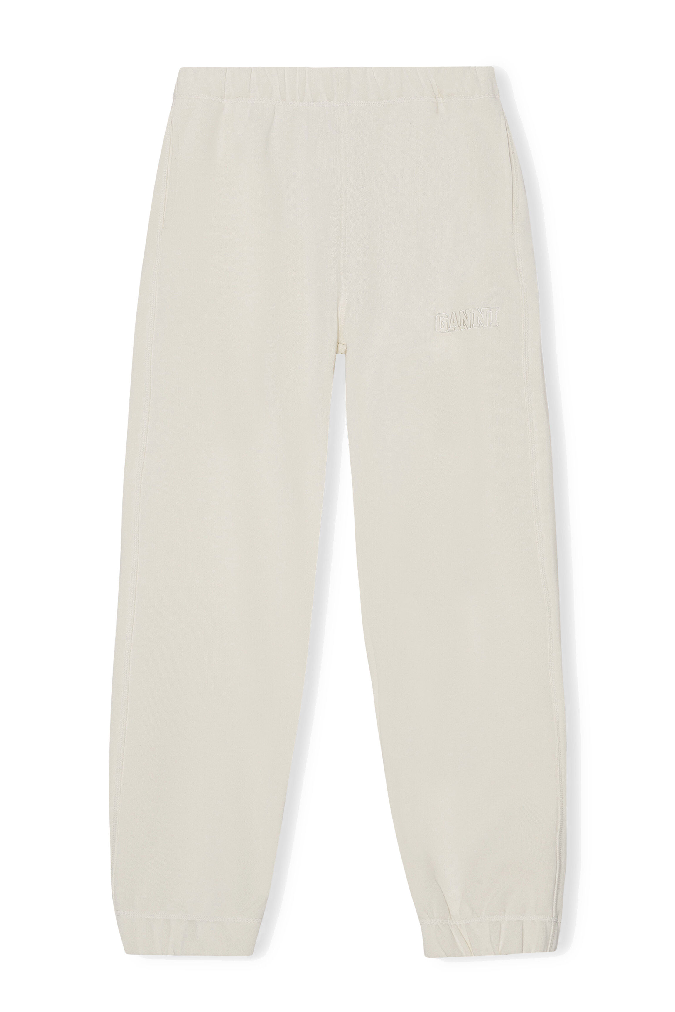 Ganni Software Isoli Elasticated Pants Egret Size M In White