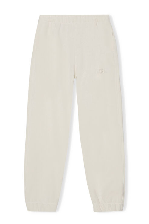 GANNI SOFTWARE ISOLI ELASTICATED PANTS EGRET SIZE M,5714667174169