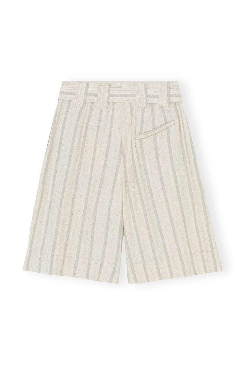 Lange shorts, LENZING™ ECOVERO™, in colour Phantom Stripe - 2 - GANNI
