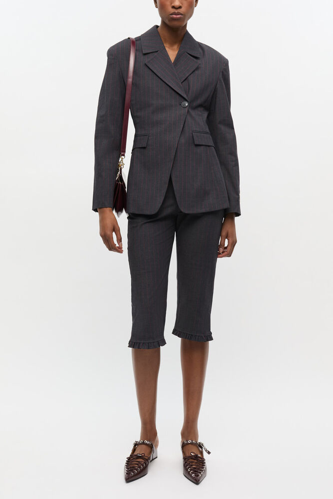 Lace-Up Mules in Brown Oleatex, Tawny Port