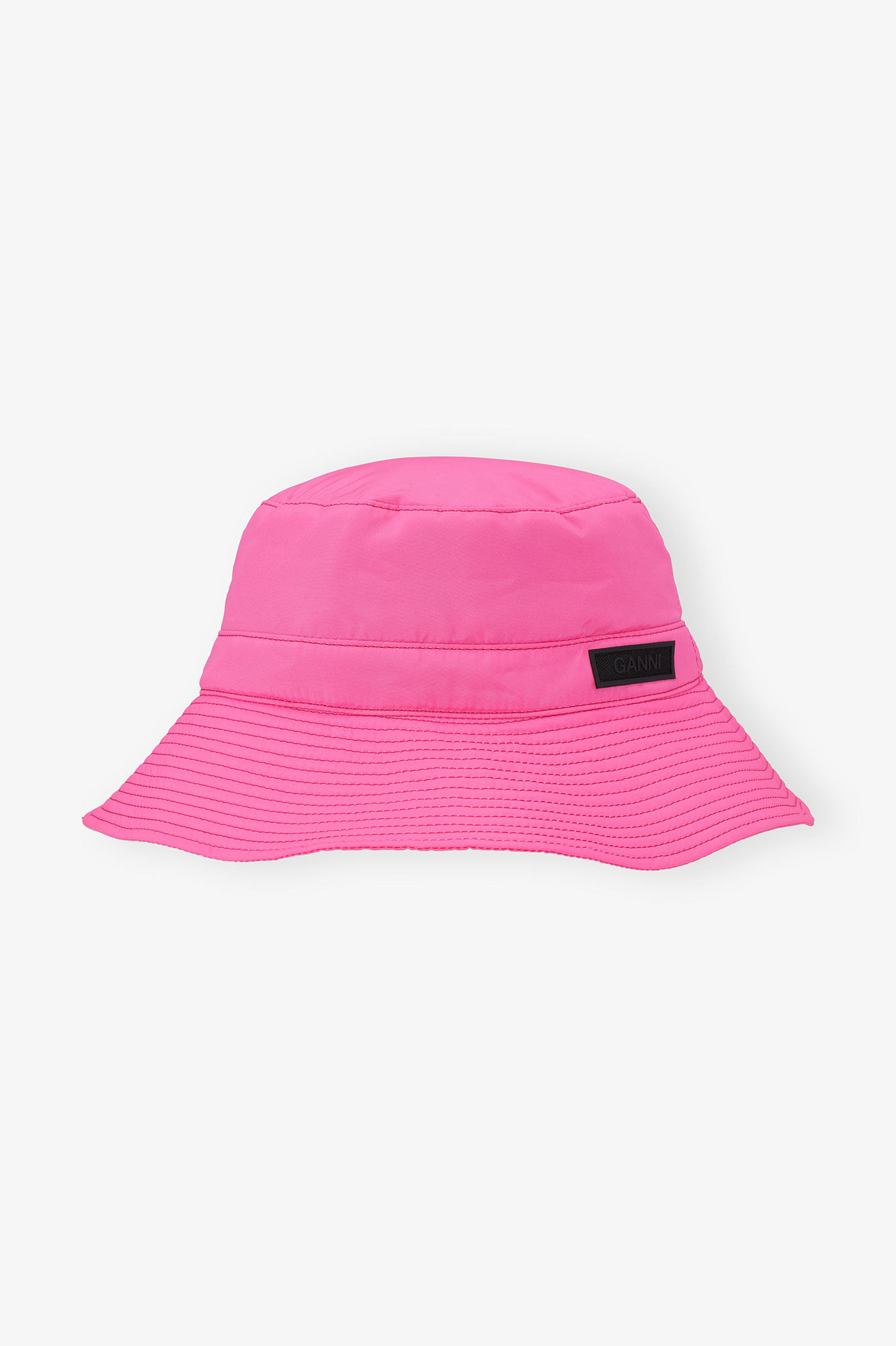 Tech Bucket Hat, Recycled Polyester, in colour Sugar Plum - 1 - GANNI
