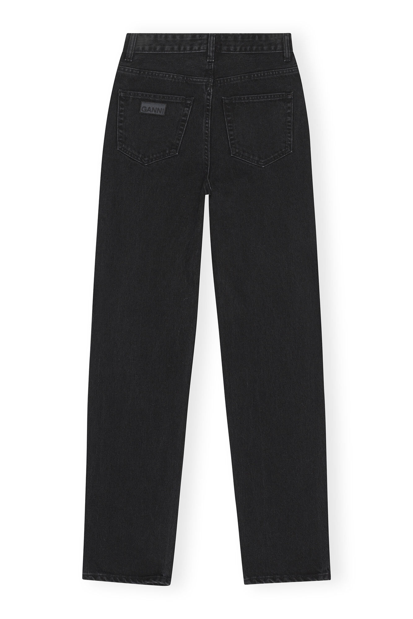Washed Black Pohli Jeans, Cotton, in colour Washed Black/Black - 2 - GANNI