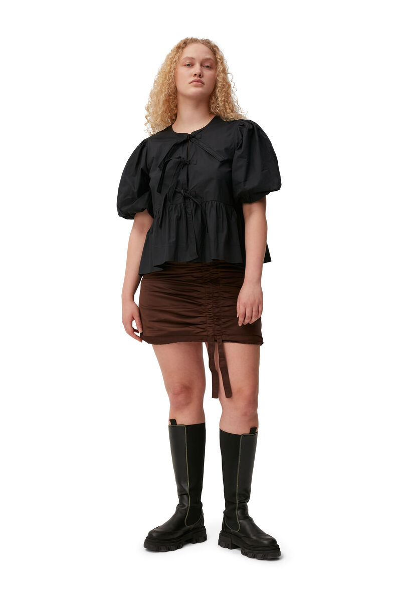 Poplin-Bluse aus Cotton, Cotton, in colour Black - 1 - GANNI