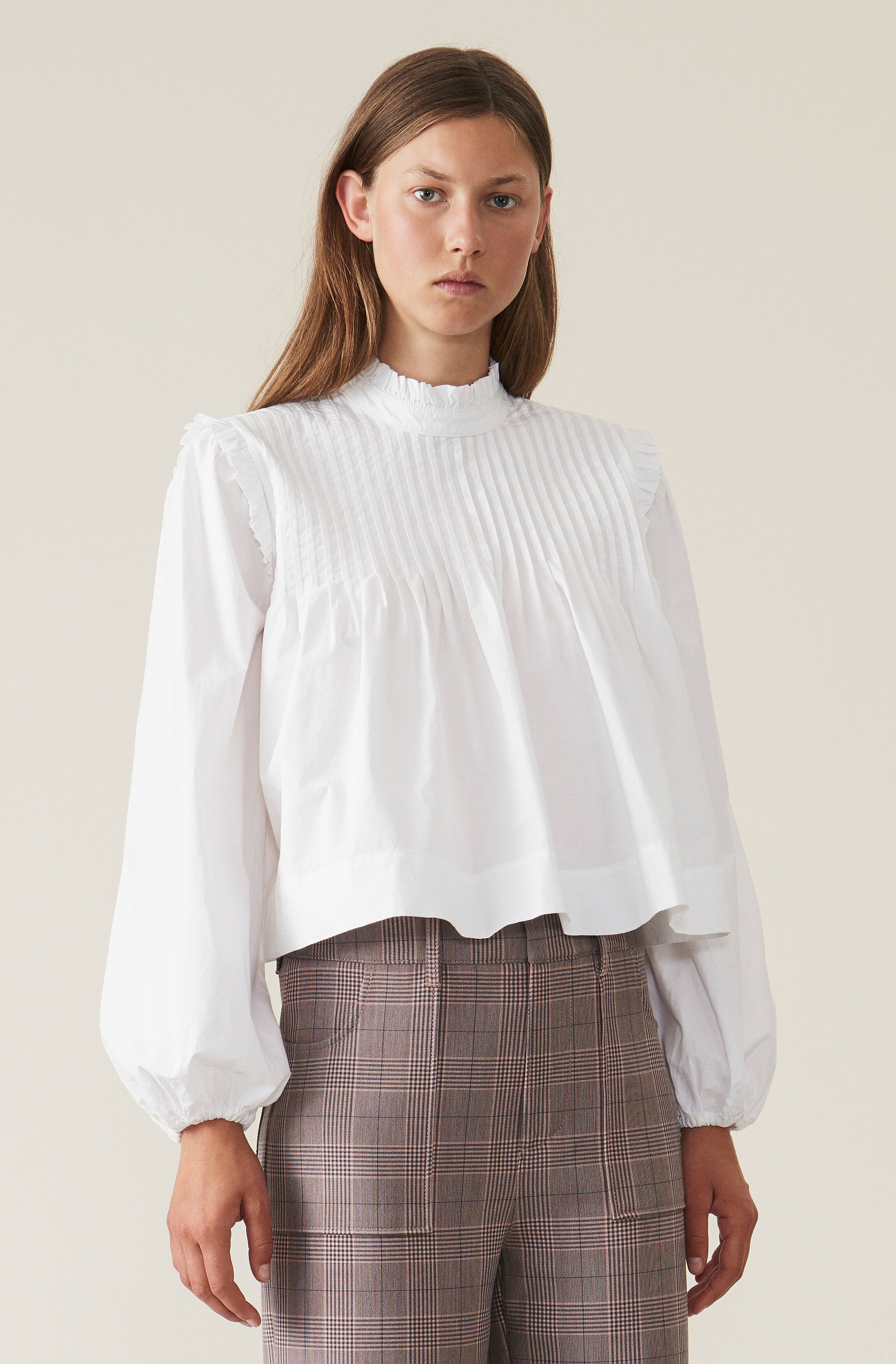 Ganni white shirt clearance