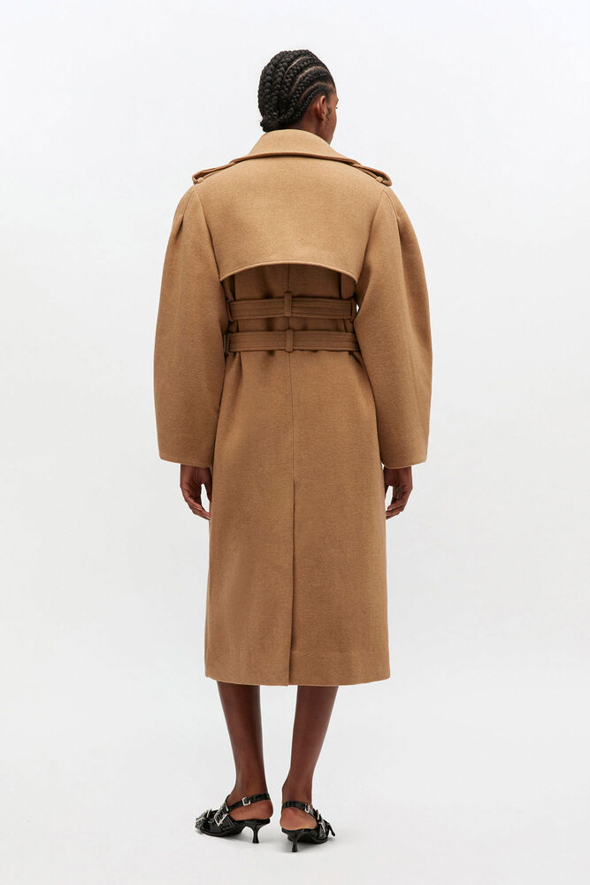 Wool Trench Coat, Tiger's Eye