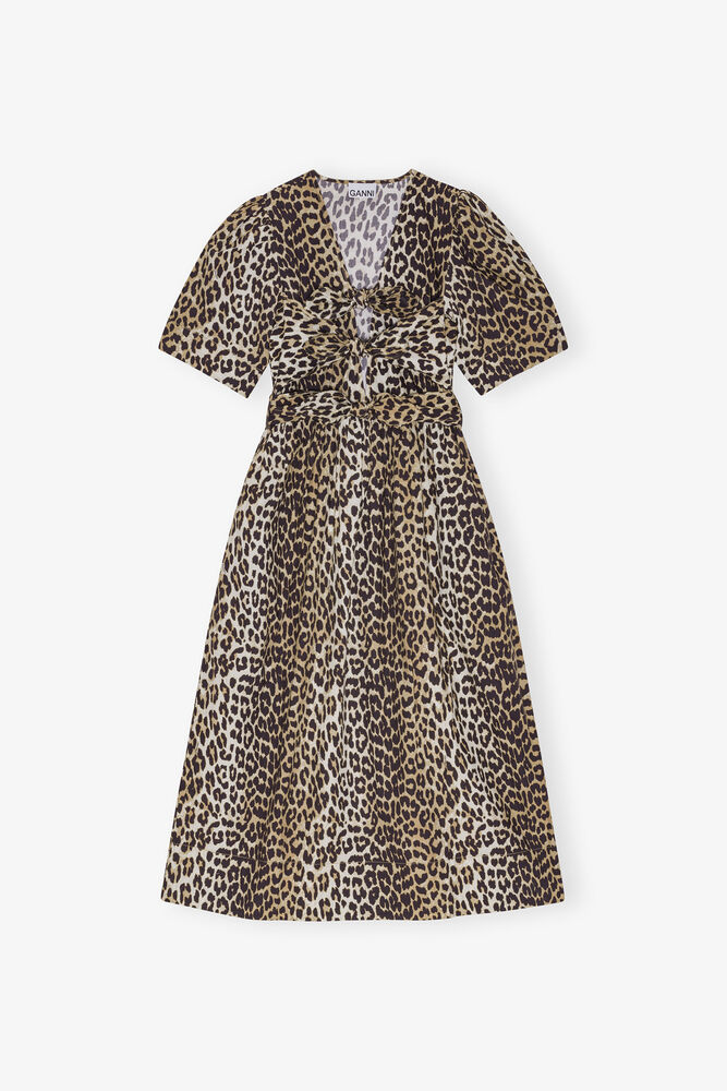 Leopard Printed Cotton Dress, Leopard