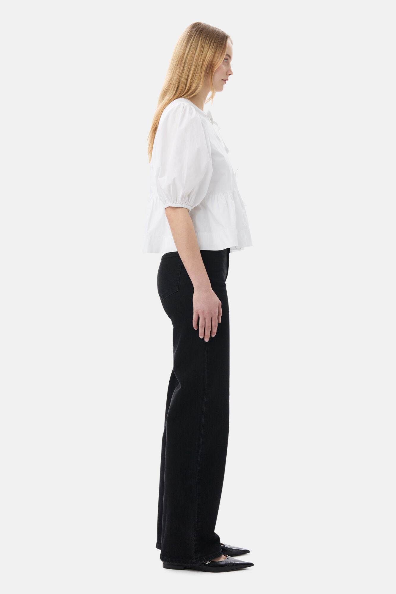 Washed Black Andi Jeans, Cotton, in colour Washed Black/Black - 3 - GANNI