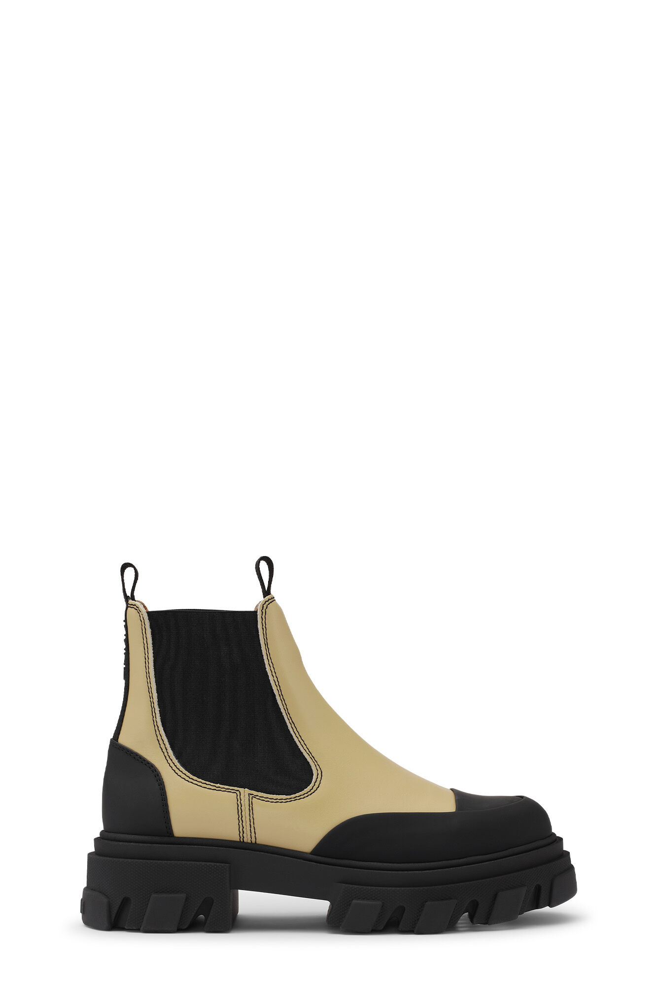 Ganni Yellow Chelsea Ankle Boots