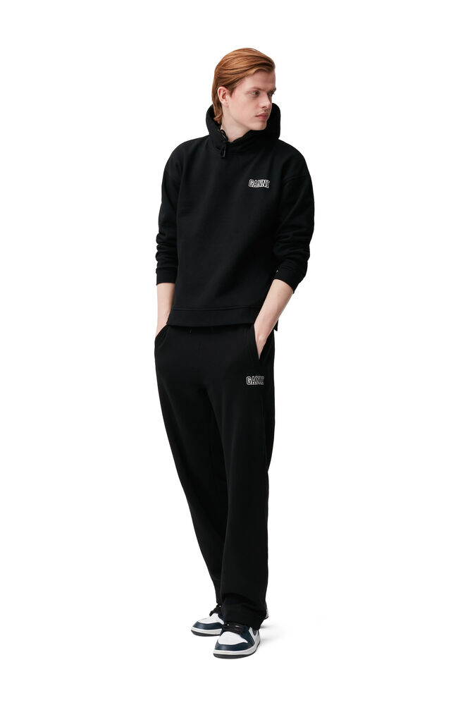 Oversized Hooded Sweatshirt, Black