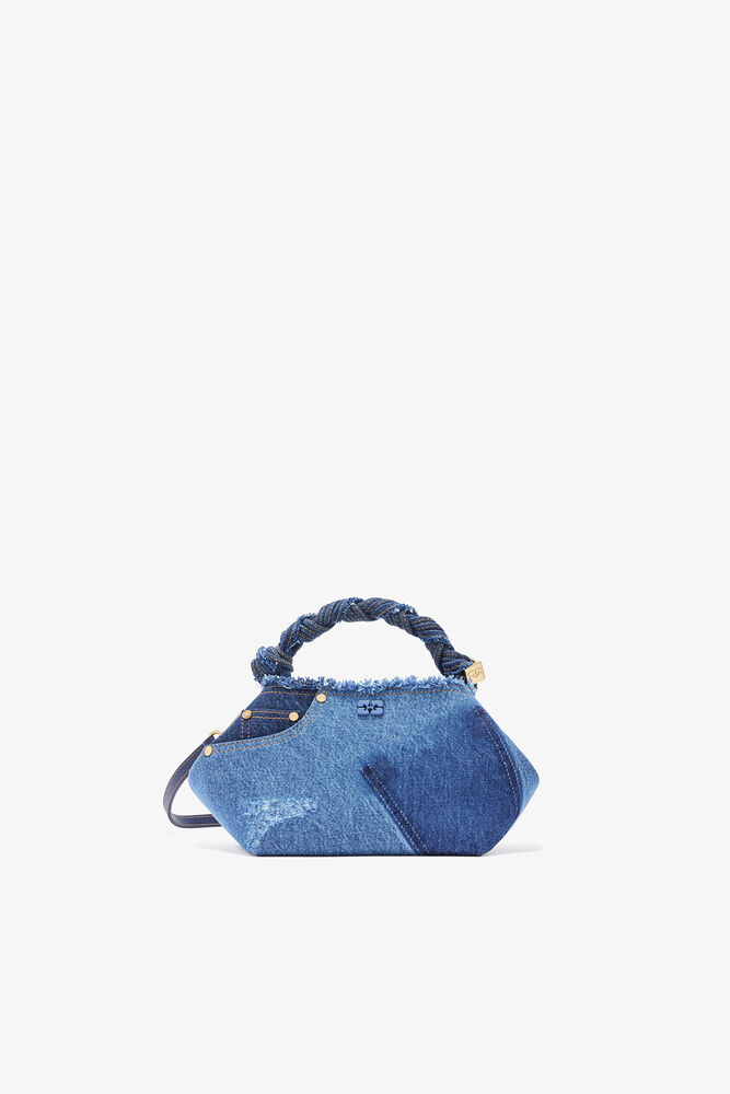 Small Bou Bag in Blue Denim, Mid Blue Vintage