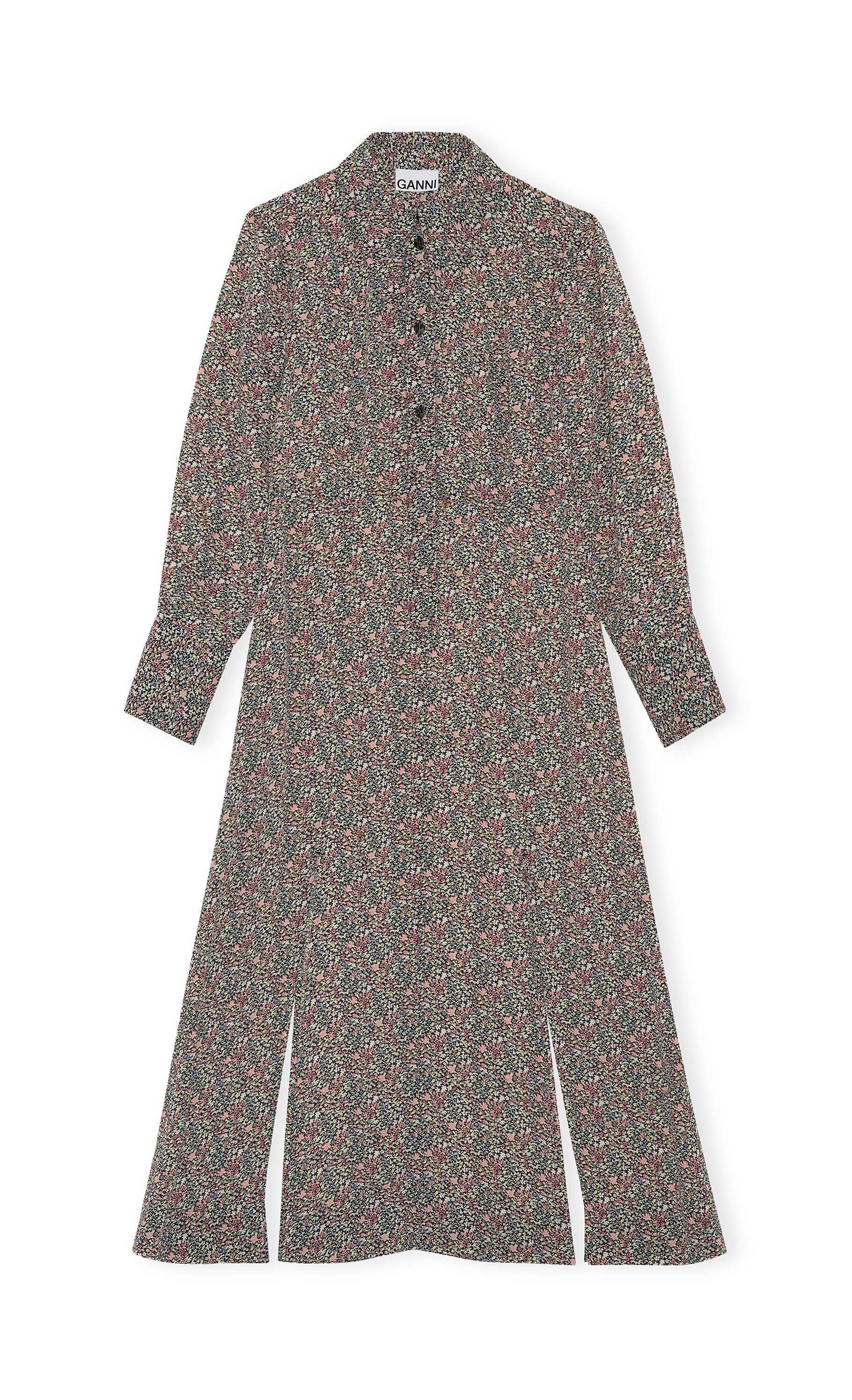 Half Placket Fitted Shirt Dress | GANNI NL