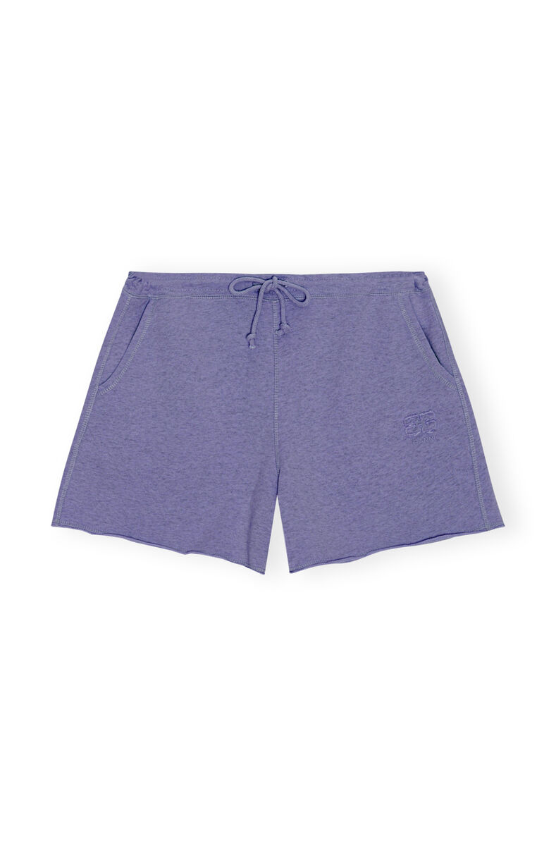 Lilac Isoli shorts med dragsko, Cotton, in colour Misty Lilac - 1 - GANNI