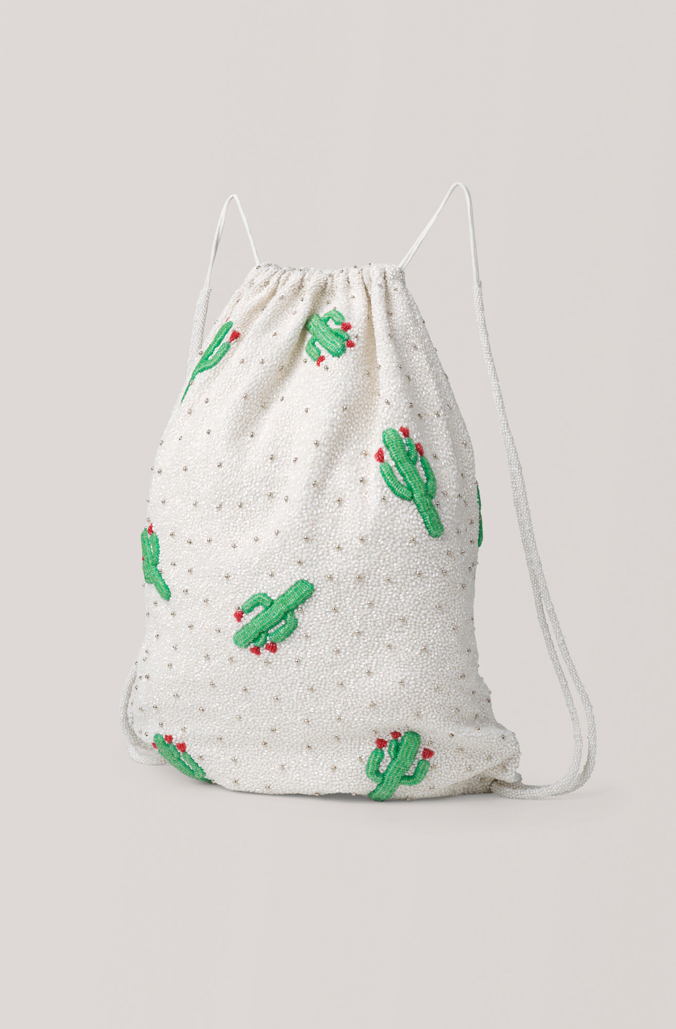 Hand Beaded Accessories Rucksack, Egret Hand Beaded Accessories Rucksack, Egret, hi-res