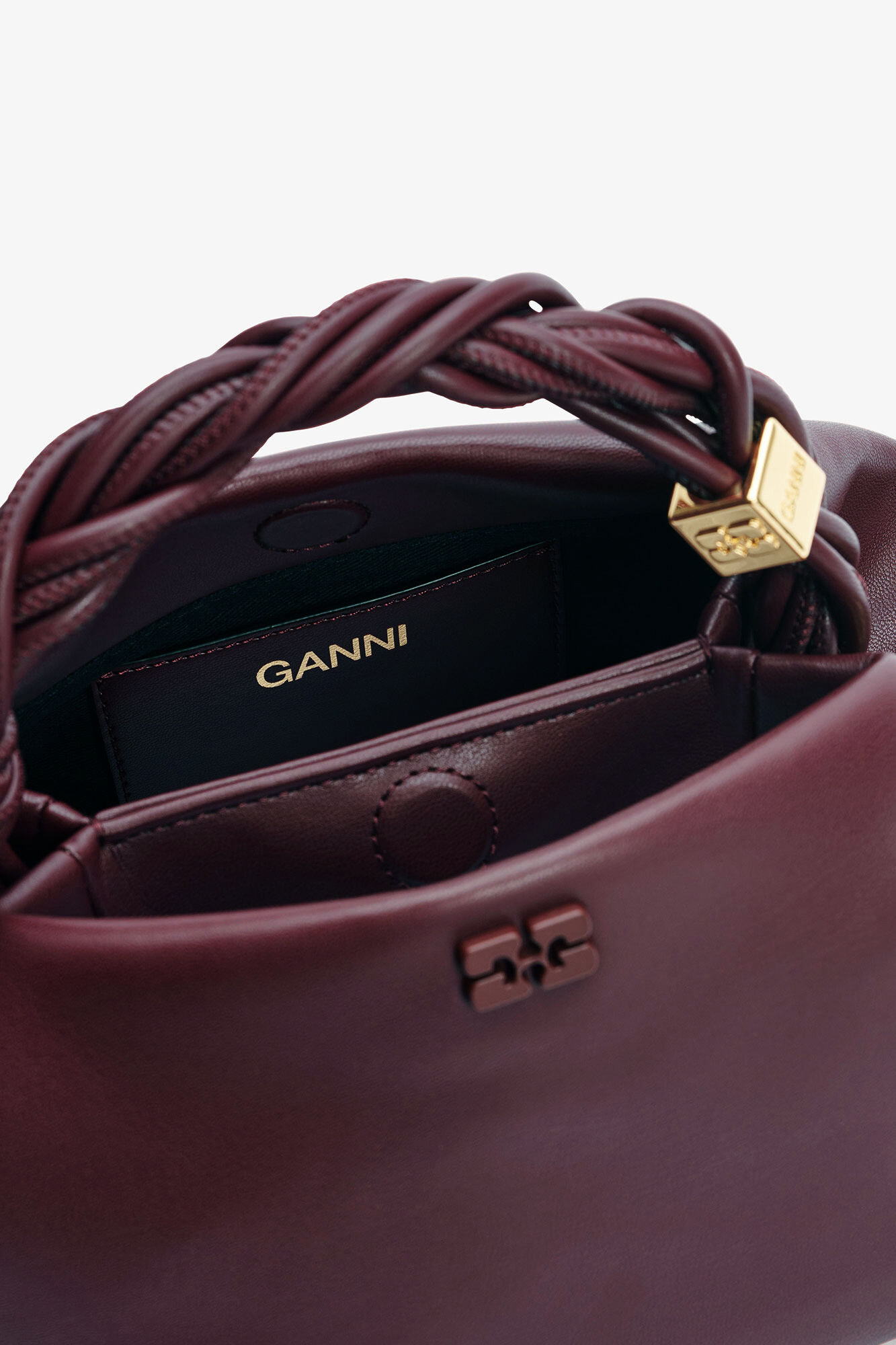 Burgundy Small Bou Bag in Burgundy | GANNI US