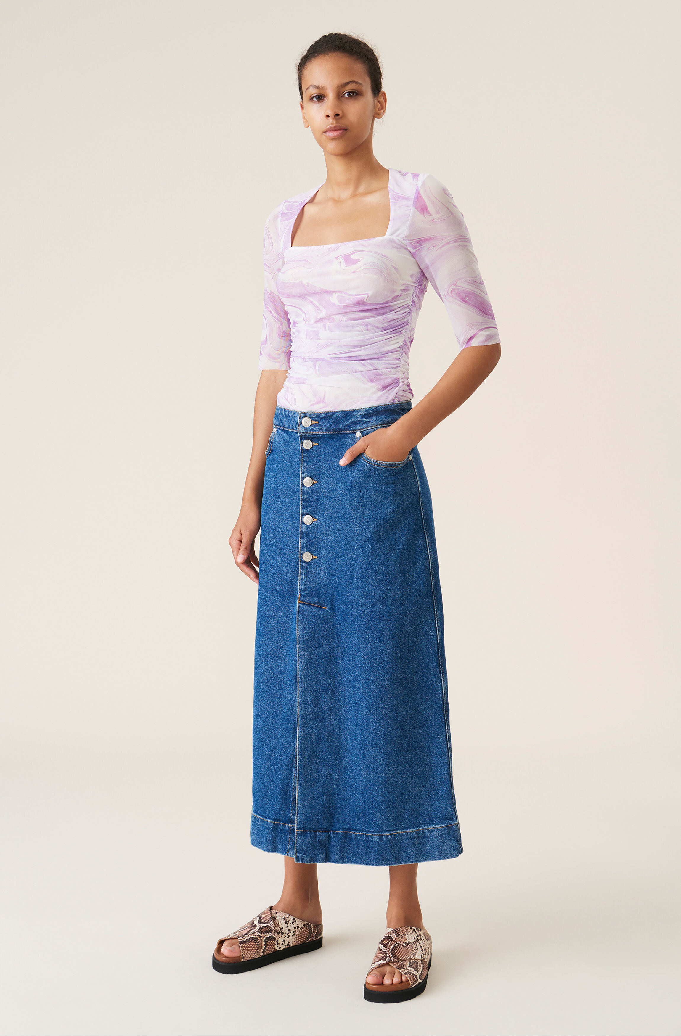 Stretch midi skirt Clearance