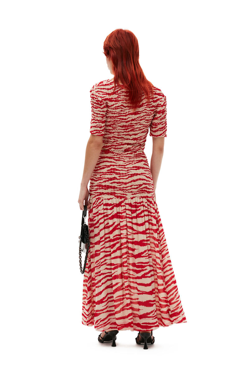 Printed Georgette Maxi Smock Skirt, Viscose, in colour Castle Wall - 2 - GANNI