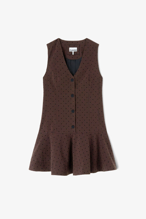 Flock Check Suiting Dress