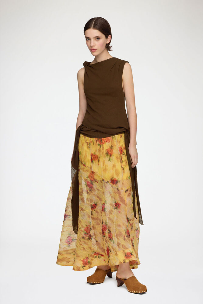 Top in Marl Mesh, Demitasse