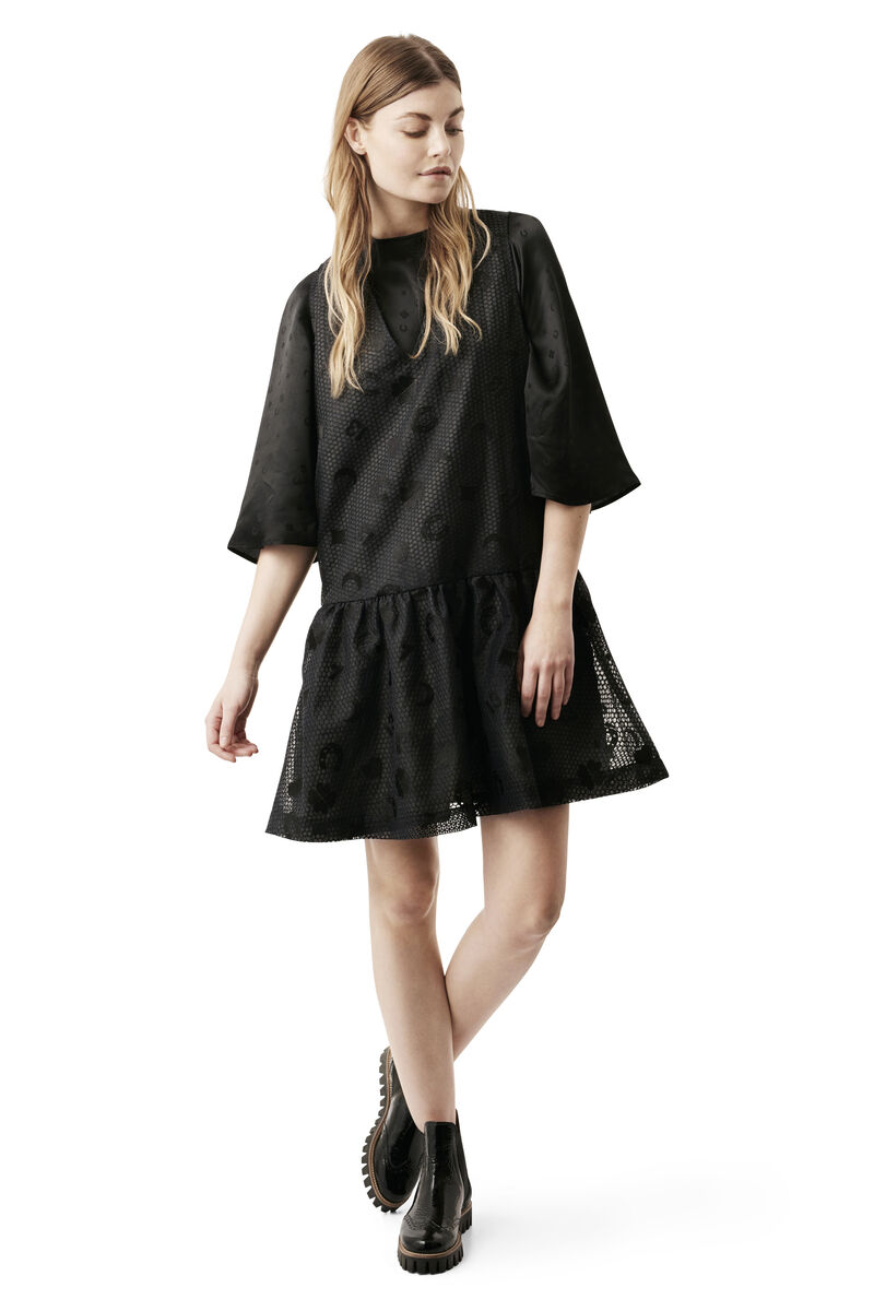 Hamilton Lace Dress, in colour Black Luck - 1 - GANNI