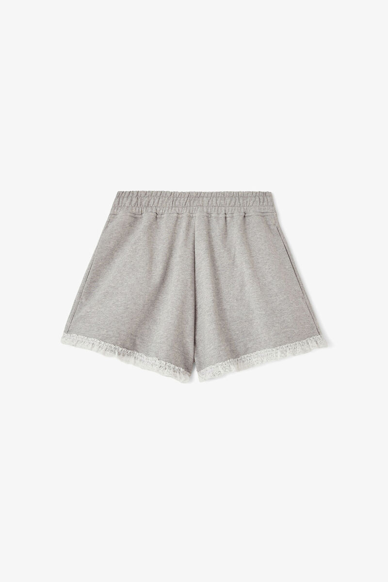 Shorts in Grey Isoli, Organic Cotton, in colour Paloma - 1 - GANNI