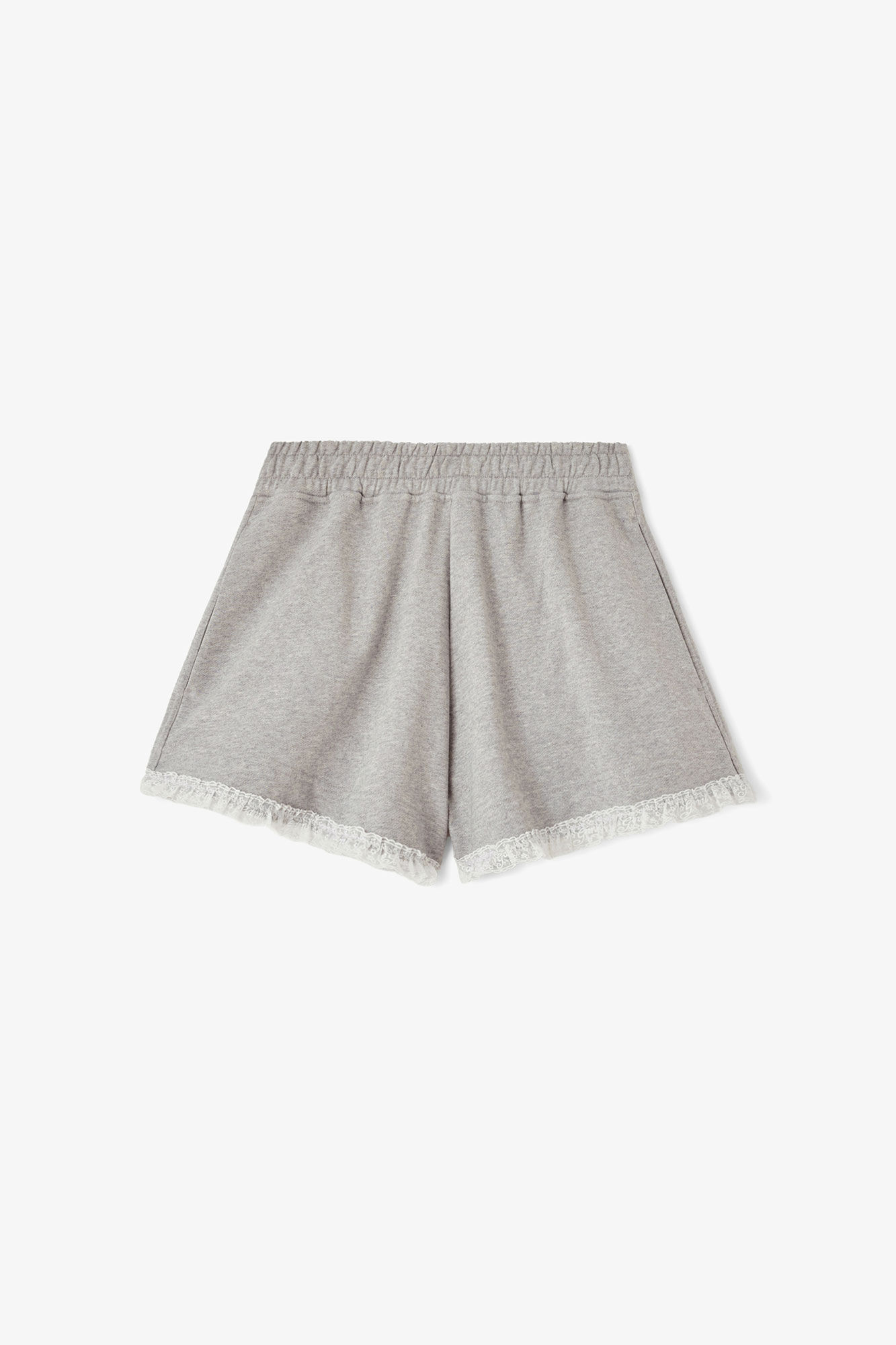 Shorts in Grey Isoli, Organic Cotton, in colour Paloma - 1 - GANNI
