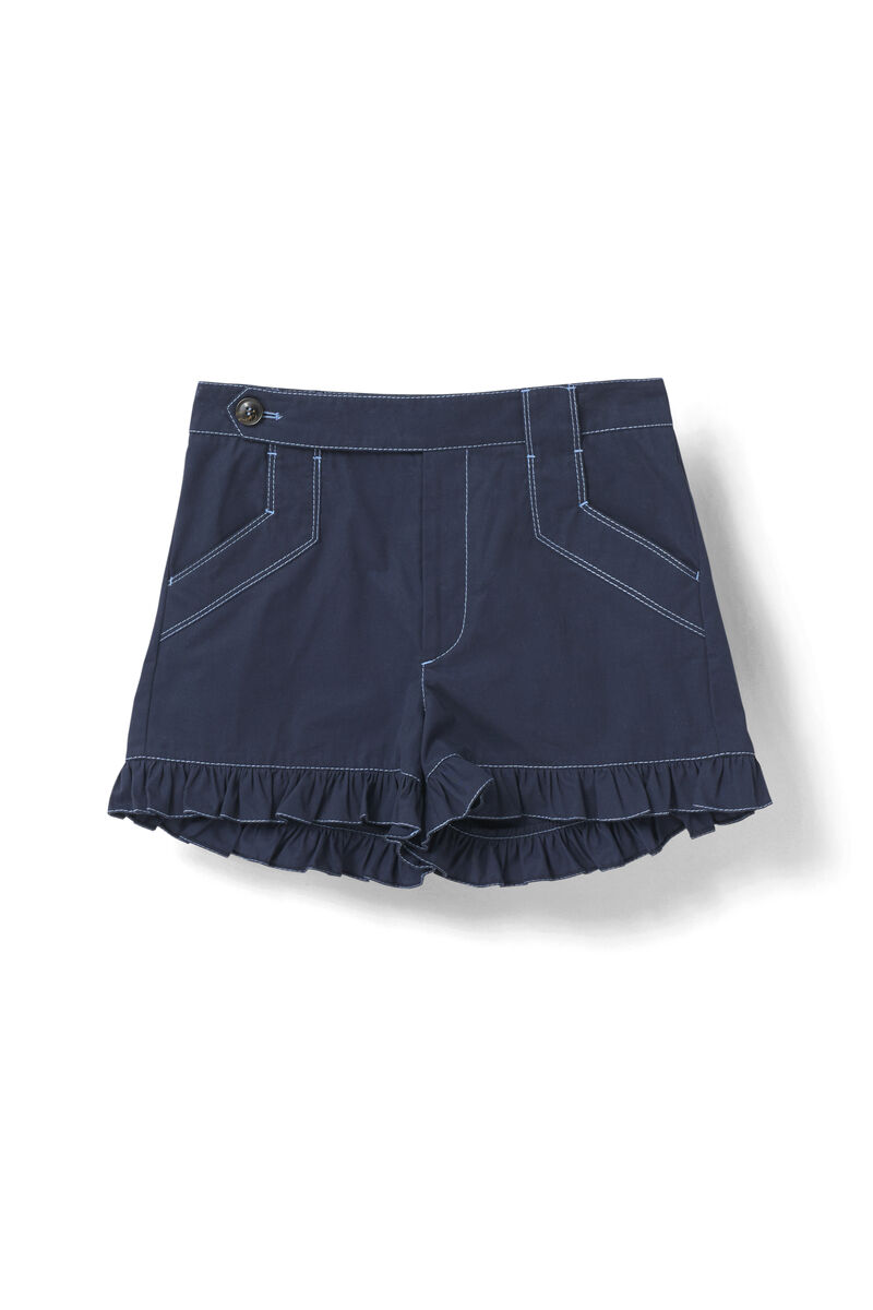 Phillips Cotton Shorts, in colour Total Eclipse - 1 - GANNI